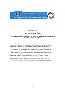 Case Processing Panel Information Note