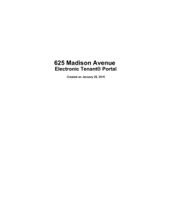 Download 625 Madison Avenue Electronic Tenant® Portal PDF