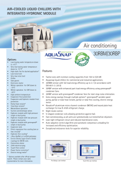 30RBM/30RBP Air conditioning - AHI