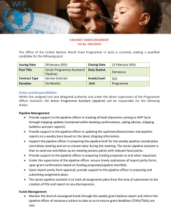 VACANCY ANNOUNCEMENT VA No. 002/2015 The Office of