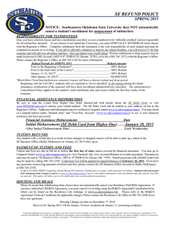 Spring 2015 Notice (PDF) - Southeastern Oklahoma State University