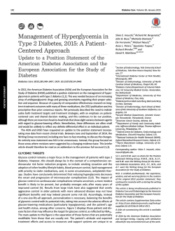 Management of Hyperglycemia in Type 2 Diabetes, 2015: A Patient