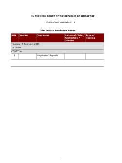 LAW NOTICE for the week Monday 2 Feb to Friday
