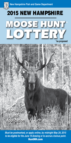 moose hunt lottery - New Hampshire Fish and Game Department