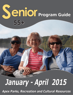 Senior Jan-Apr 2015 Program Guide
