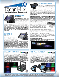 Lighting Catalog Supplement - Techni-Lux