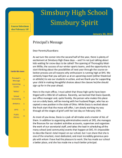 Simsbury High School Simsbury Spirit