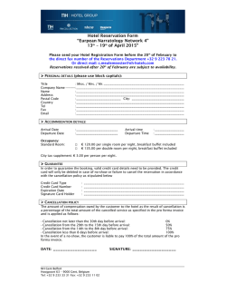 Reservation form UGent - European Narratology Network