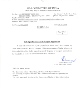 Circular No.03 (Haj -2015:Speedy disposal of Passport Applications)