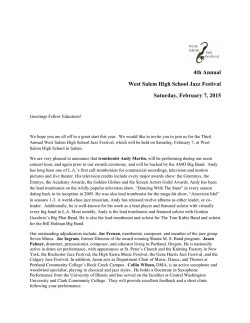 West Salam Jazz Festival letter 2015