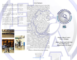Golf Tournament Brochure - City of Hialeah Educational Academy