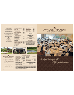 to Print Avalon Manor Menus