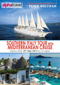 SOUTHERN ITALY TOURWITH MEDITERRANEAN CRUISE