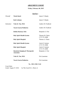 ARGUMENT COURT - Cumberland County, Pennsylvania