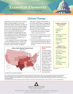 Climate Change - American Academy of Actuaries