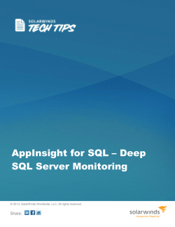 AppInsight for SQL – Deep SQL Server Monitoring