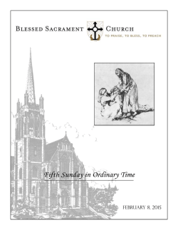 current bulletin - Blessed Sacrament Parish