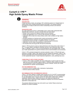 Corlar® 2.1 PR™ High Solids Epoxy Mastic Primer