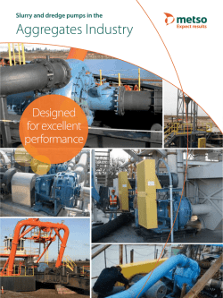 Brochure Slurry and Dredge pumps in the aggregates