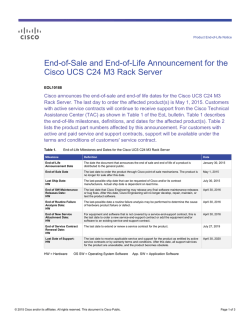 End-of-Sale and End-of-Life Announcement for the Cisco UCS C24