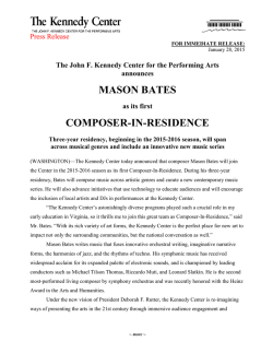 Mason Bates Composer-In-Residence
