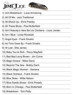 Jimi Lee Song List