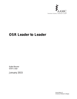 OSR Leader to Leader, January 2015