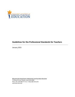TeachersGuidelines - Massachusetts Department of Education