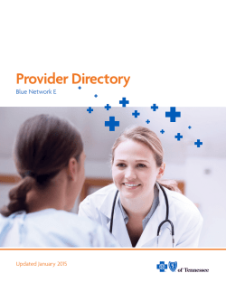 network providers - BlueCross BlueShield of Tennessee
