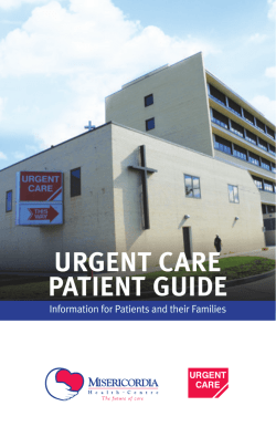 Urgent Care Brochure - Misericordia Health Centre