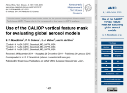 Use of the CALIOP vertical feature mask for evaluating