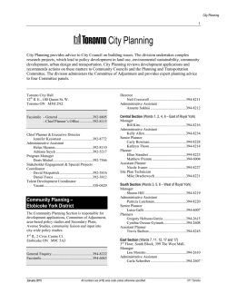 City Planning phone directory