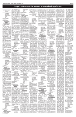 Legal notices can be viewed at www.heritagefl.com