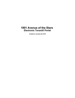 Download 1901 Avenue of the Stars Electronic Tenant® Portal PDF