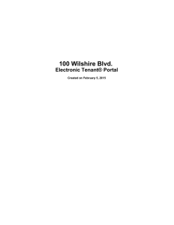 Download 100 Wilshire Blvd. Electronic Tenant® Portal PDF
