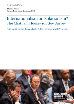 Internationalism or Isolationism?
