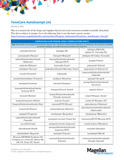 Auto-Exempt List - Magellan Health Services || TennCare Portal
