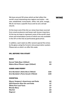 Wine List (PDF) - The Quality Chop House