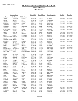 crawford county correctional facility population list (814) 763-1823