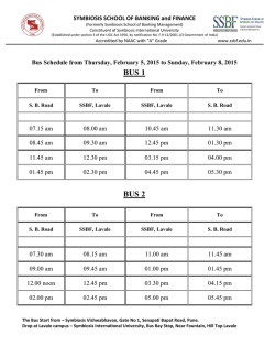 Bus schedule for GE-PIWAT 2015