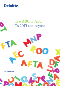 The ABC of AEC To 2015 and beyond