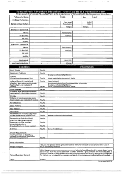 Edmund Park Adventure Medical Form