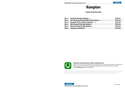 Kempton Printable Form Guide