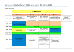 European Robotics Forum 2015: Vienna, 11