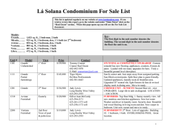 Lá Solana Condominium For Sale List