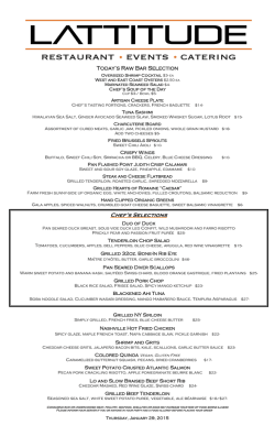 Dinner Menu