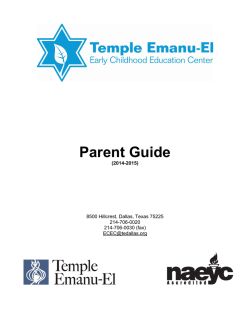 Parent Guide - Temple Emanu-El