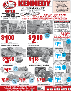 weekly specials - Kennedy Supermarket