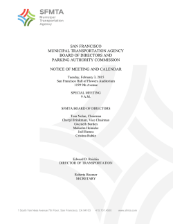 san francisco municipal transportation agency board of directors and