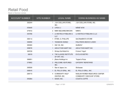 Retail Food - Data Portal